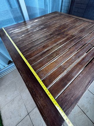 Mesa y 2 Sillas Exterior Madera y Tela