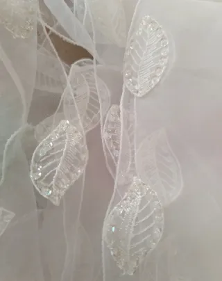 Balza in organza con foglie