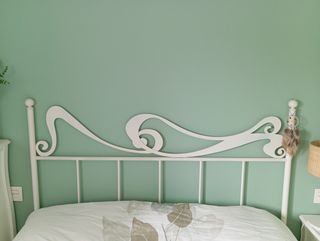 Cabecero de forja blanco para cama de 135 cm