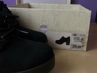 Botines negros de plataforma con tacón para vestir