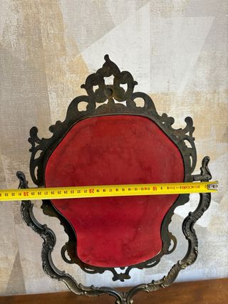 Specchio antico da tavolo decorato