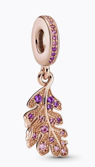 Pandora Charm Hoja de Roble Rosa
