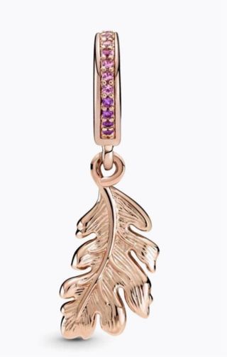 Pandora Charm Hoja de Roble Rosa