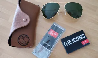 Occhiali Ray-Ban Aviator Oro Lenti Verdi