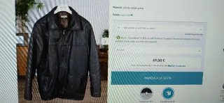 Chaqueta de Piel Negra