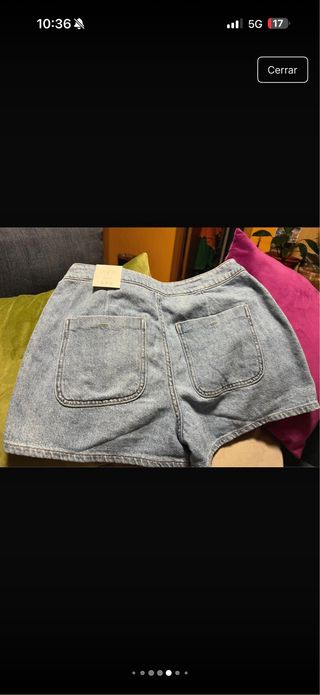 Falda Pantalón Vaquera Zara Talla M