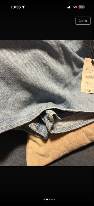 Falda Pantalón Vaquera Zara Talla M