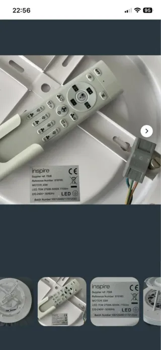 Lámpara ventilador de techo