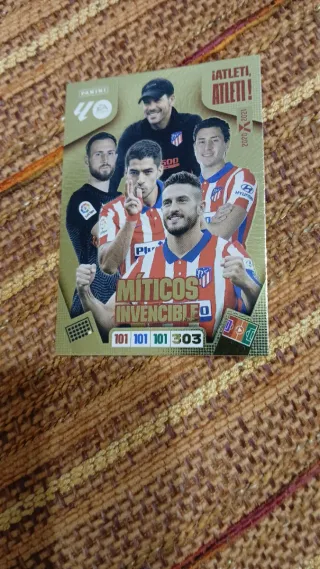 Carta Míticos Invencible Atlético de Madrid