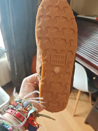 Miu Miu Zapatillas Marrón/Dorado