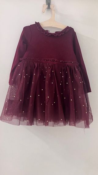 Vestido fiesta bebé tul y corazones