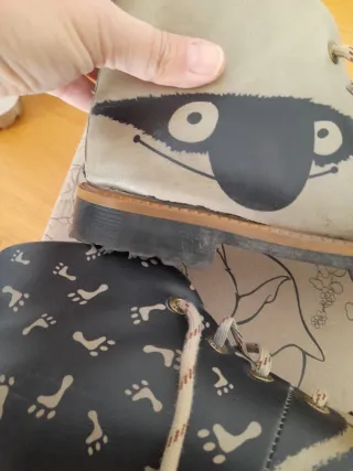 Stivaletti Goby Beige e Neri