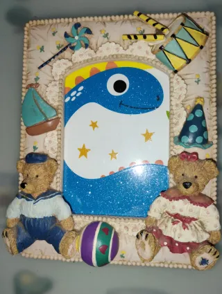 Marco de fotos infantil de cerámica