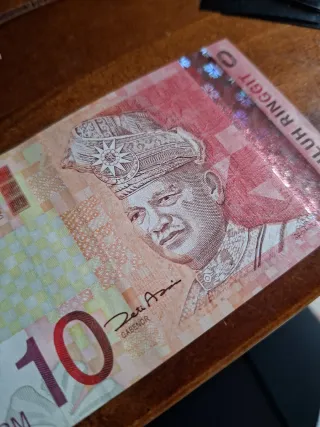 Lotto 3 banconote 10 MYR fior di conio