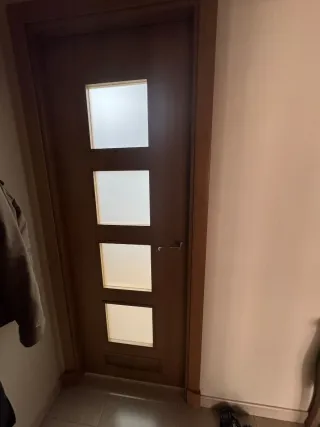 Puertas de paso de madera con cristal