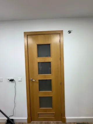 Puertas de paso de madera con cristal