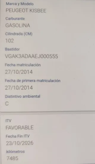 Peugeot Kisbee 100cc Negro