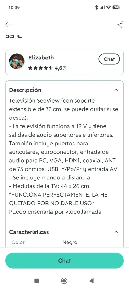 Televisor 12V Negro afbeelding 5