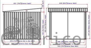Caseta Metálica Guarda Bicicletas 202x196x140 cm - Duramax