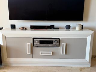 Mueble TV Salón Blanco y Gris