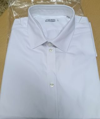 Camisa blanca manga larga talla L