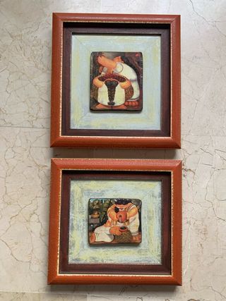 2 Cuadros Botero Óleo sobre Tabla