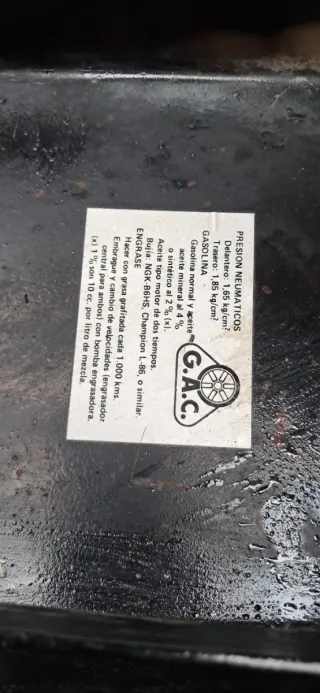 Asiento Moto GAC Negro