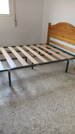 Cabezal madera y somier metálico nuevo
