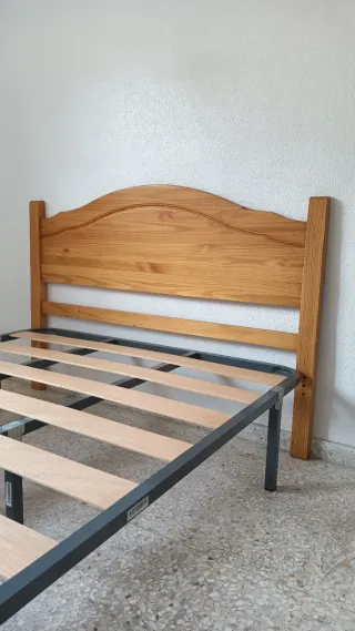 Cabezal madera y somier metálico nuevo