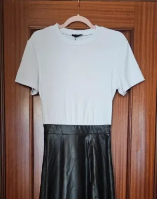 ZARA Vestido combinado Midi