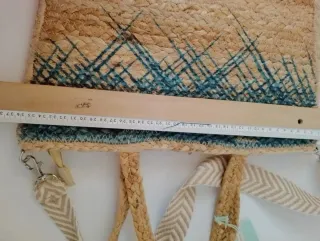 Capazo yute Abbacino turquesa