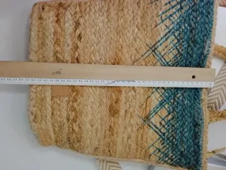 Capazo yute Abbacino turquesa