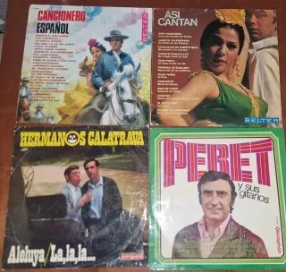 Lote de discos de vinilo antiguos