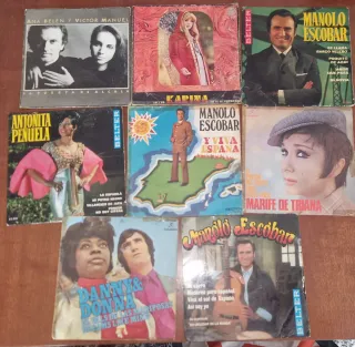 Lote de discos de vinilo antiguos