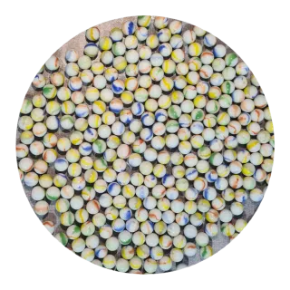 150 Biglie di vetro 1.6cm vintage anni 70 80 90