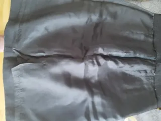 Falda azul marino, de hilo con forro Cint.68/94/52