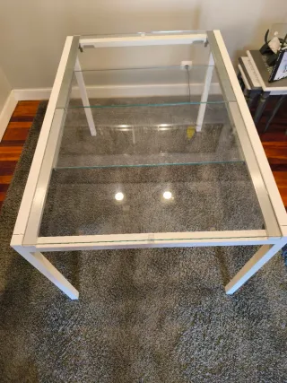 Mesa Comedor Extensible Cristal y Metal