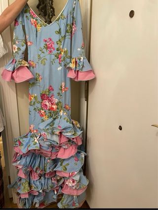 Traje Flamenca Talla 34 Floral