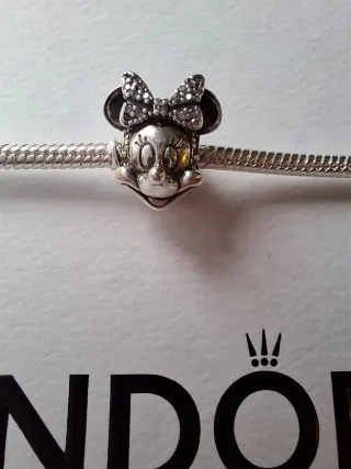 Charm Minnie compatible Pandora Plata