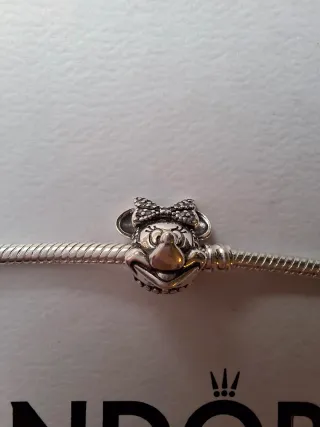 Charm Minnie compatible Pandora Plata