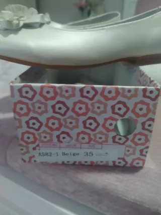 Zapatos comunión niña beige talla 35