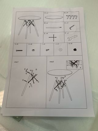 Cristal mesa redondo 80 cm