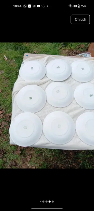 12 Piatti Dessert Richard Ginori Bordo Oro