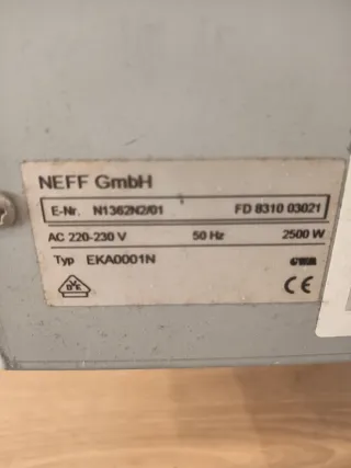 Freidora encastre Neff