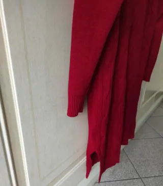 Vestito rosso collo alto