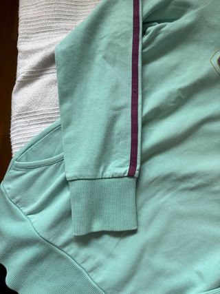 Sudadera Adidas vintage turquesa y morado