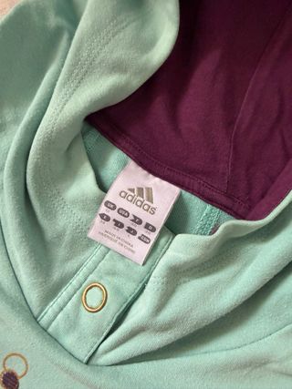 Sudadera Adidas vintage turquesa y morado