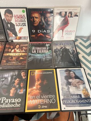 Lote dvd 9 “15 Películas DVD Varios Géneros”