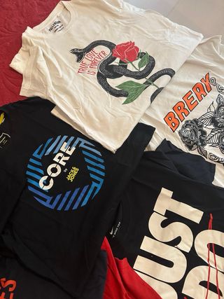 Pack 10 camisetas talla S varias marcas.
