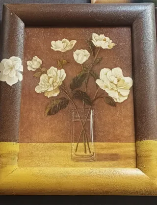 Set 3 Cuadros Flores Decorativos